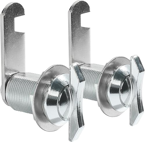 Zlirfy Paquete de 2 cerraduras de leva desplazadas operadas por el pulgar, pestillo de compartimento de RV, pestillo de pulgar de RV, cerradura de