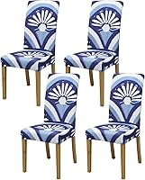 Vista 106 de Fundas para sillas de comedor, juego de 2 fundas para sillas de comedor o cocina, lavables, protectoras, para sillas Parsons, para el hogar, Beige