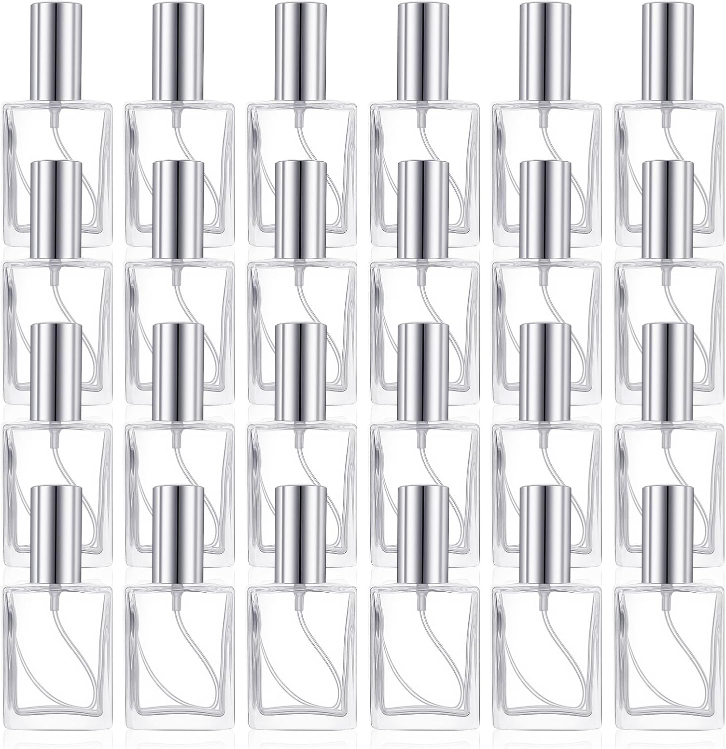 24 Pack Clear Glass Fine Mist Atomizer Spray Bottles, 15ml Refillable Mini Perfume Bottle, Empty Glass Perfume Atomizer Bottle Fragrance Bottles with Droppers and Funnels