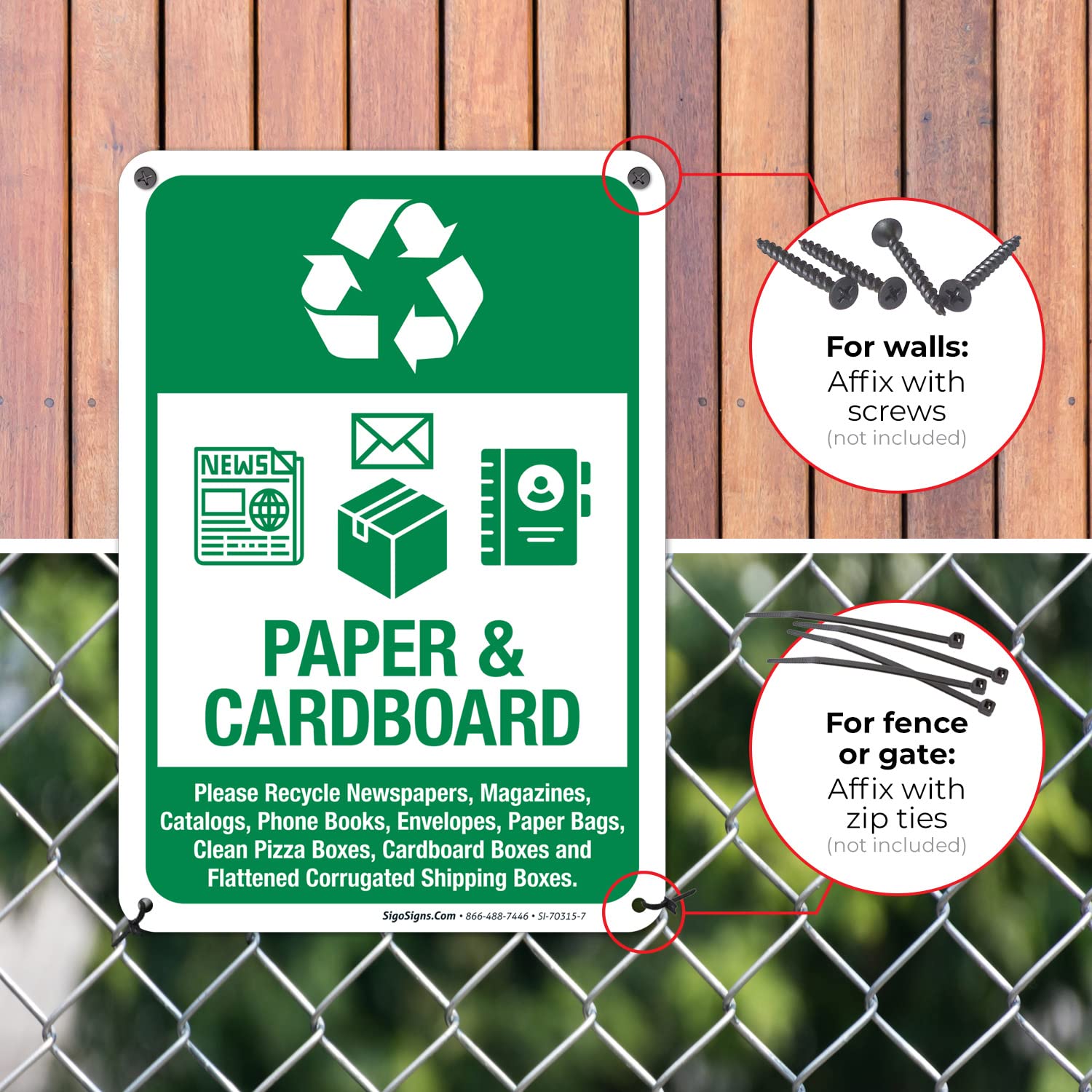 Recycle Paper Only Sign