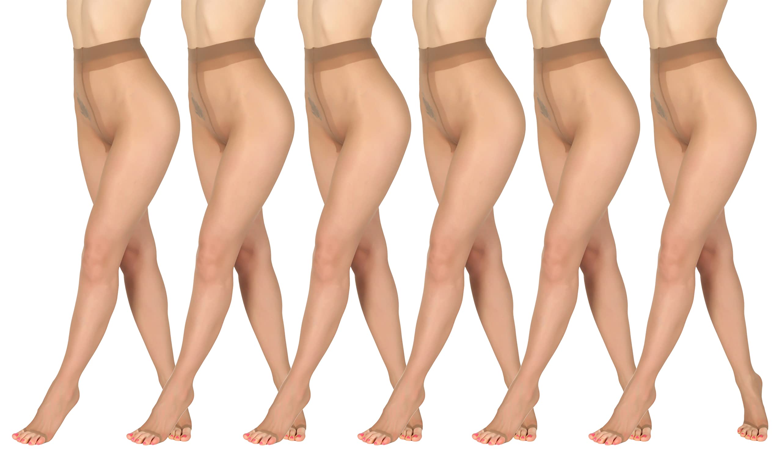 BANANALU zehnfreie Strumpfhose extra dünn 8 Den Toeless transparent Open Toe