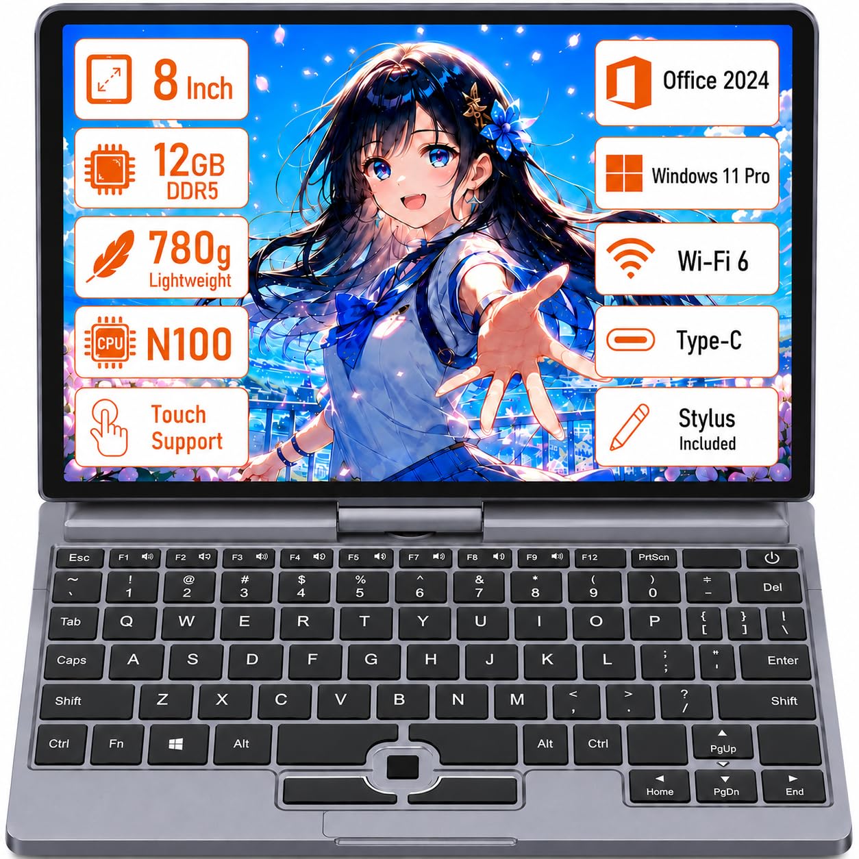 Amazon.co.jp: 【2026年モデル】SERYUB Pocket PC 8インチ 2in1ノート