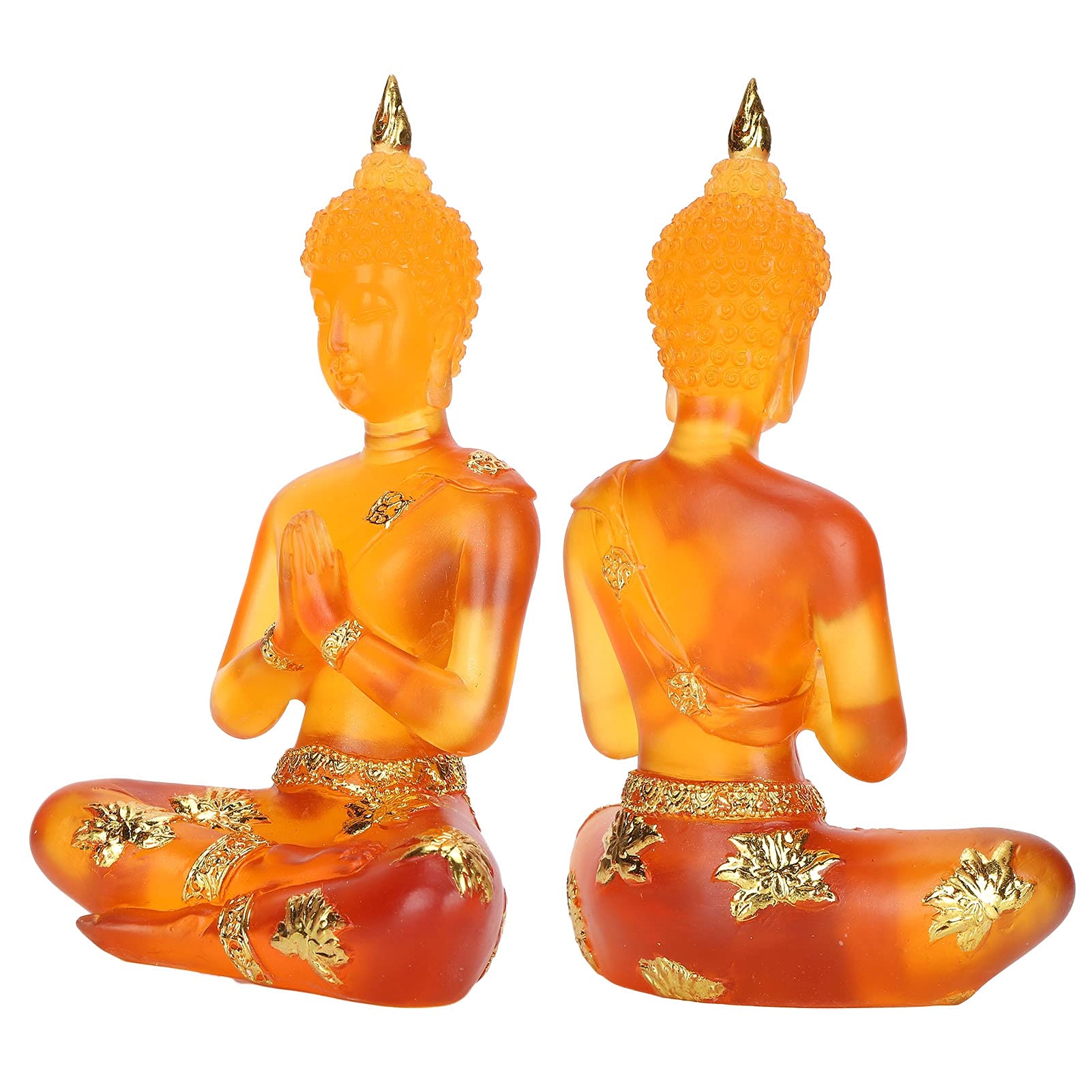Statua del Buddha di Giada Seduto - Piccola Statuetta Trasparente in Resina