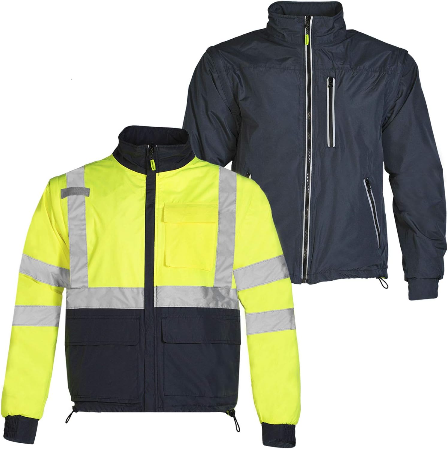 JORESTECH High Visibility Reversible Safety Jacket with Removable Sleeves for PPE - Image 5