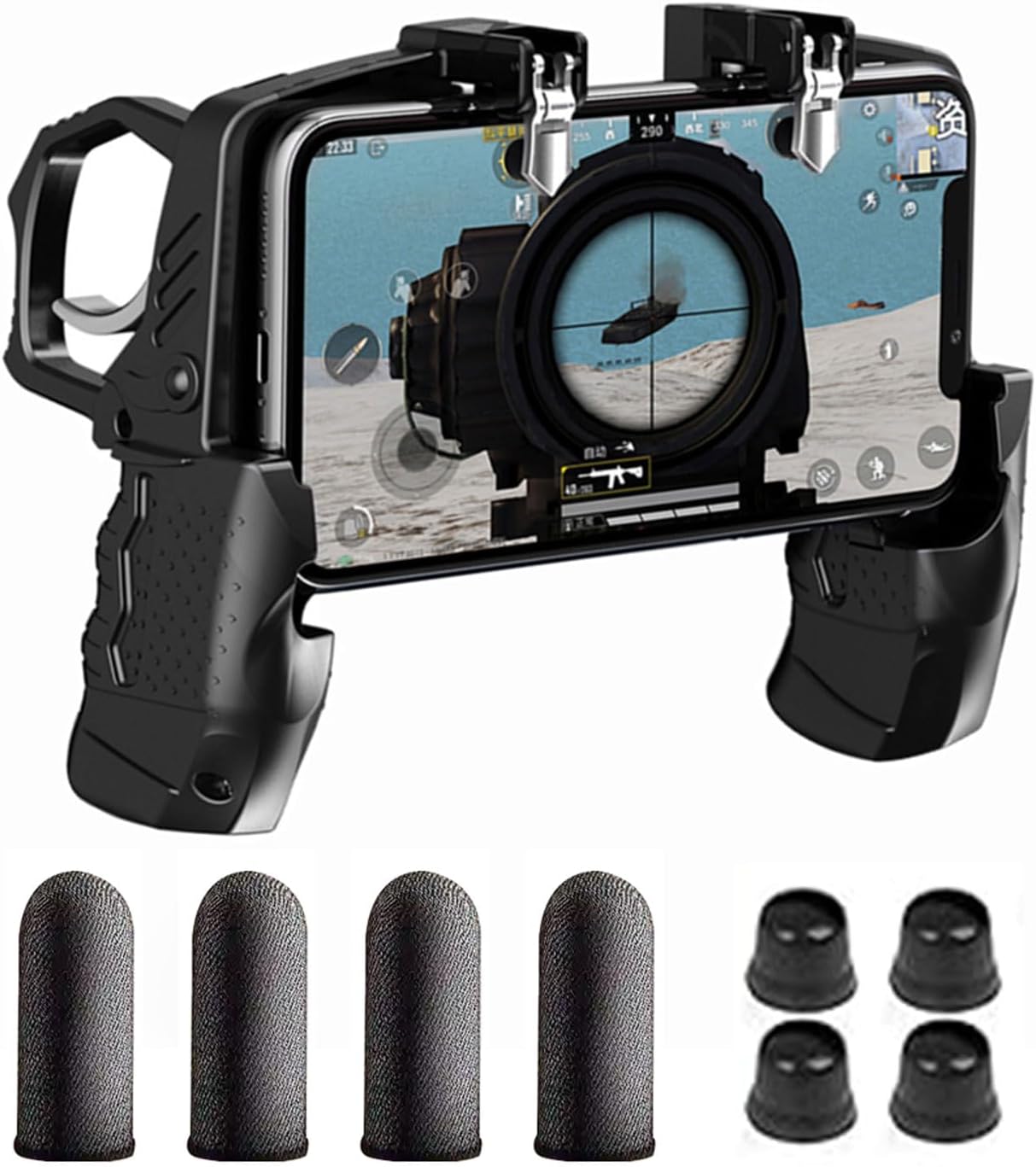 13 In 1 Mobile Phone Controller Combo, L2R2 4 Triggers Mobile Phone Controller For PUBG/Call Of Duty/Rules Of Survival, Aim & Fire Trigger For IPhone & Android Phones (Boy