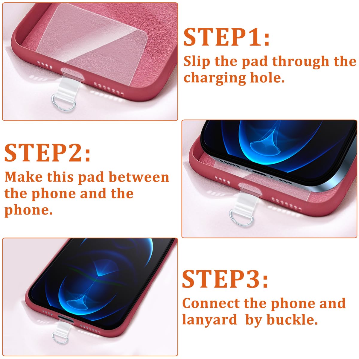 6 stks Telefoon Tether Tab, Transparant, Crossbody Telefoon Strap Tether Tab Heavy Duty Multifuctional Telefoon Lanyard Tabblad voor Iphone Meeste Smartphones, Zonder Lijm