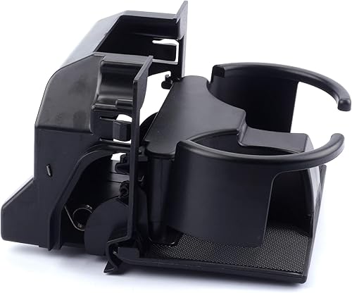 Miniatura 6 de Dasbecan Conjunto de caja de consola de soporte de taza de asiento trasero negro compatible con Nissan Pathfinder 2006-2012 Nissan Frontier