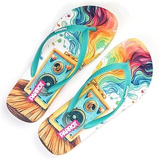 شبشب فليب فلوب مطاطي للنساء من باروت، مقاس 37-41 EU، تصميم رياضي متعدد الألوان