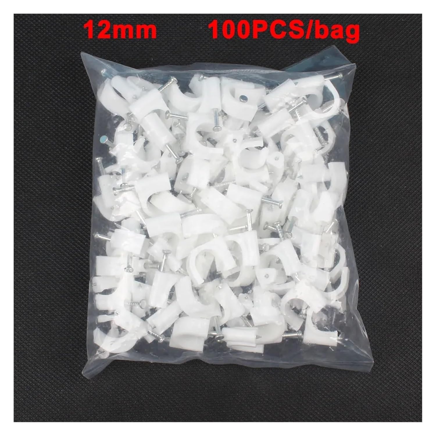 Clou de câble, clip de finition de câble, clip de clou de câble, clip de finition de fil, 4 mm, 5 mm, 6 mm, 8 mm, 9 mm, 10 mm, 12 mm, 16 mm, clip de câble circulaire à chemin circulaire, clip de clou