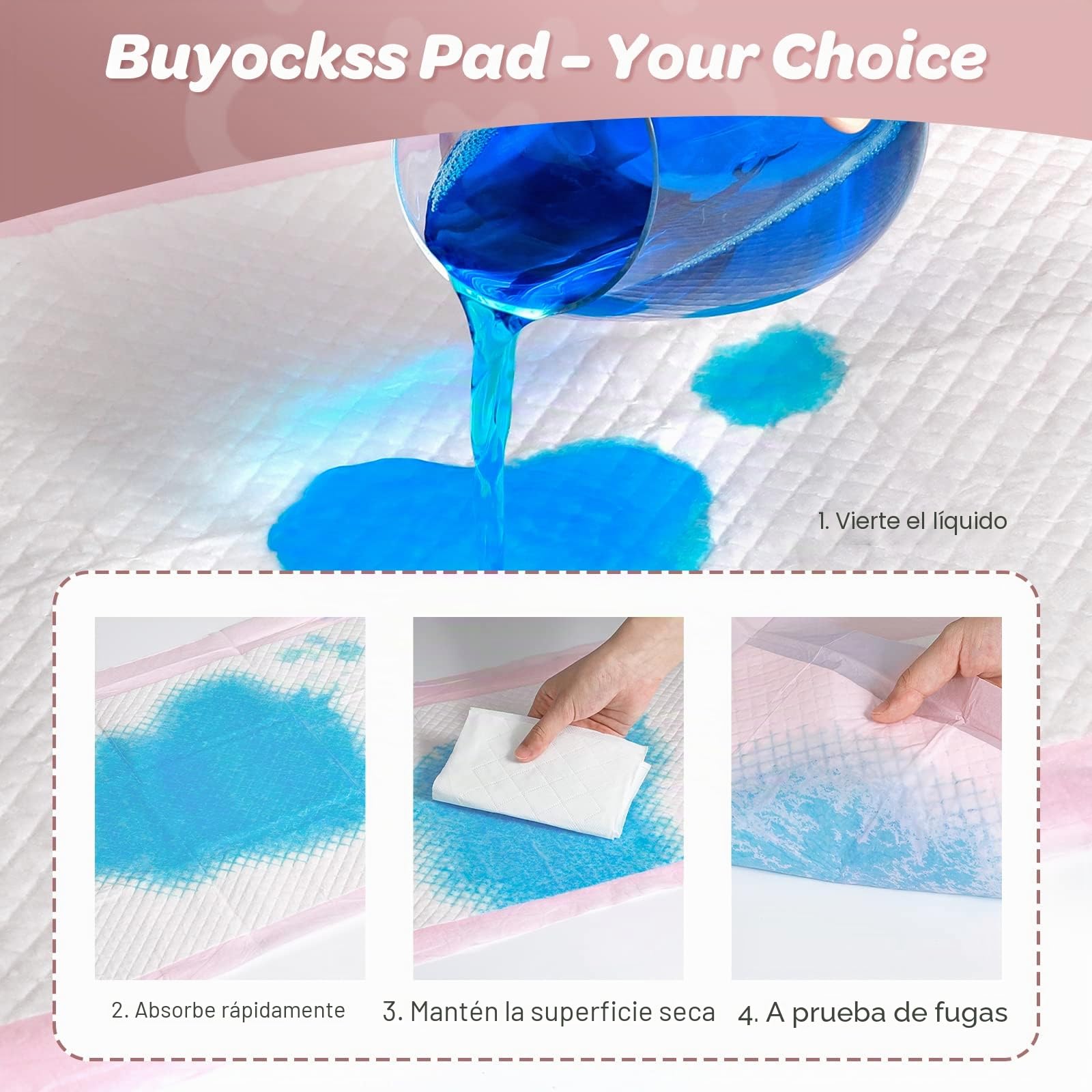 Paquete de 100 Almohadillas cambiadoras Desechables para incontinencia de bebé, ultrasuaves, superabsorbentes, Impermeables, 13 x 18 Pulgadas