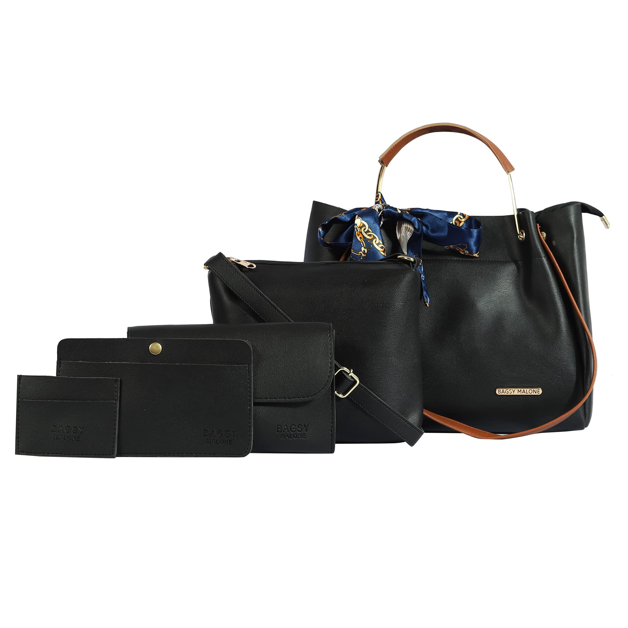 Bagsy Malone Womens Vegan Leather Stylish Tote Bag | Pack of 5 | Ladies Purse Handbag (Croco Brown) (B0CHXPZZK2) Amazon Price History, Amazon Price Tracker