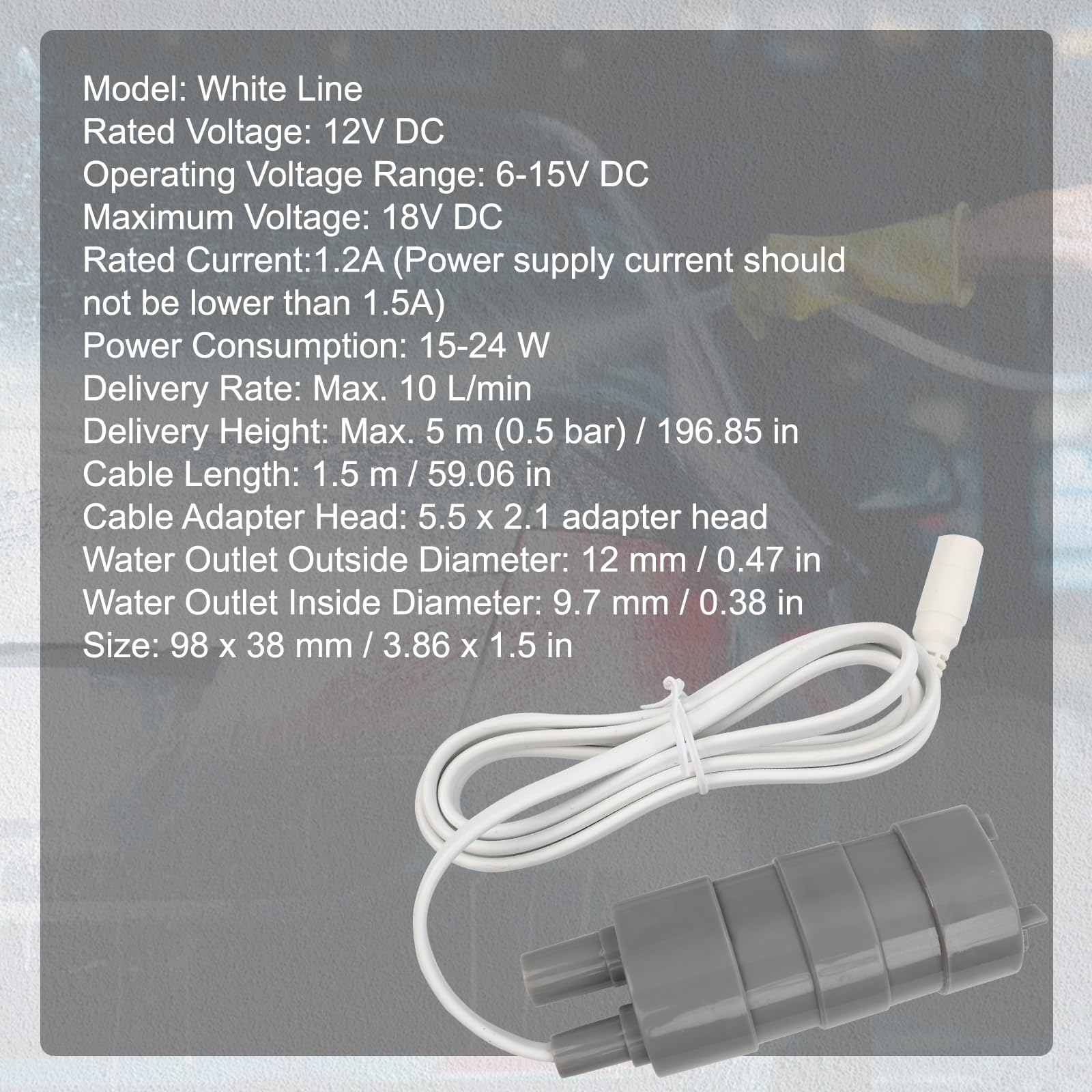 Water Pump, Riloer 12v Whale Pump High Flow Submersible Pump Whale Water Pump for Camper Caravan Motorhome Garden Pool - Image 3