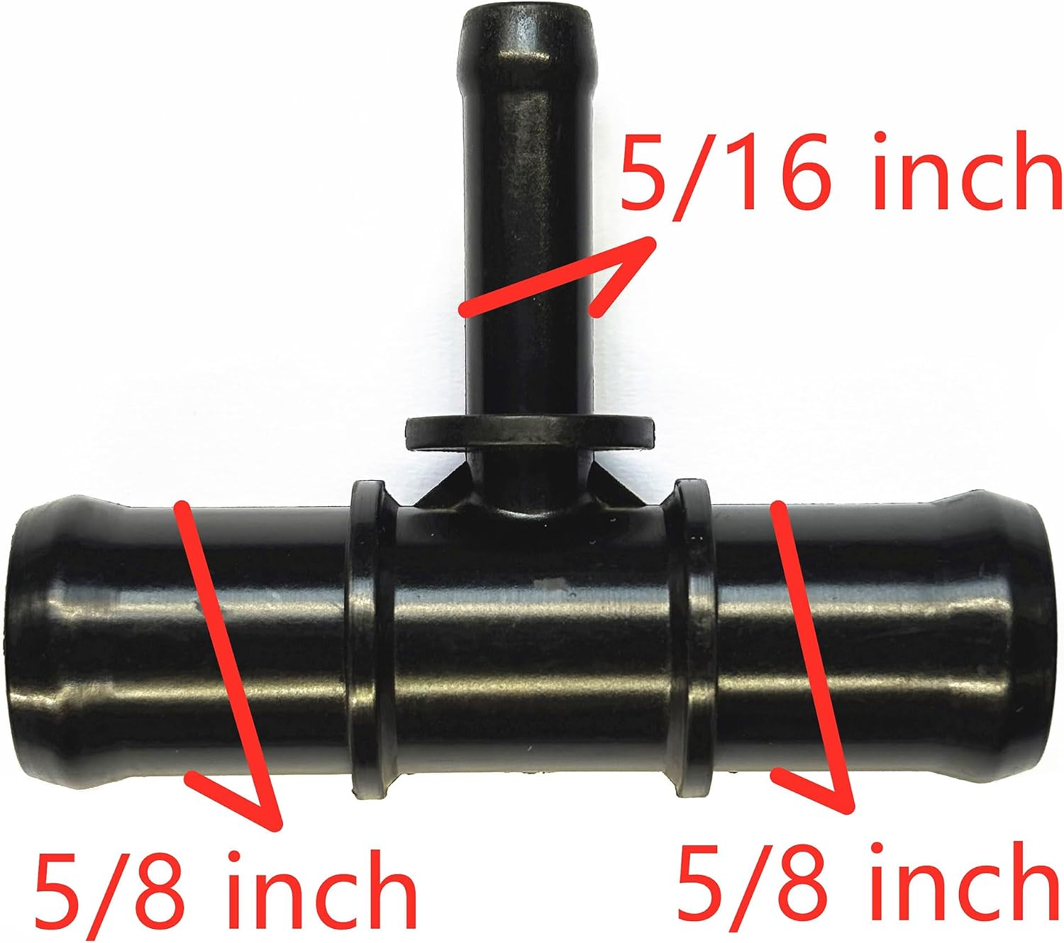 5/8" x 5/8" x 5/16", Radiator Coolant Hose 3 Way Connector,Heater T-Joint Diverter,Water Pipe Splitter Repair Kit for Chevrolet,Ford,F-150,Lincoln,Ram,GMC,Jeep,Cadillac,Buick,Dodge,Chrysler,16mm,8mm