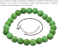 Vista 440 de Amazing Gemstone Pulsera de cristal para mujeres y hombres, pulsera de cristal curativo de protección, pulsera elástica con cuentas de piedras