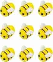 IMossad 10Pcs Mini Wool Felt Bee - 50Pcs For Crafts, Cute