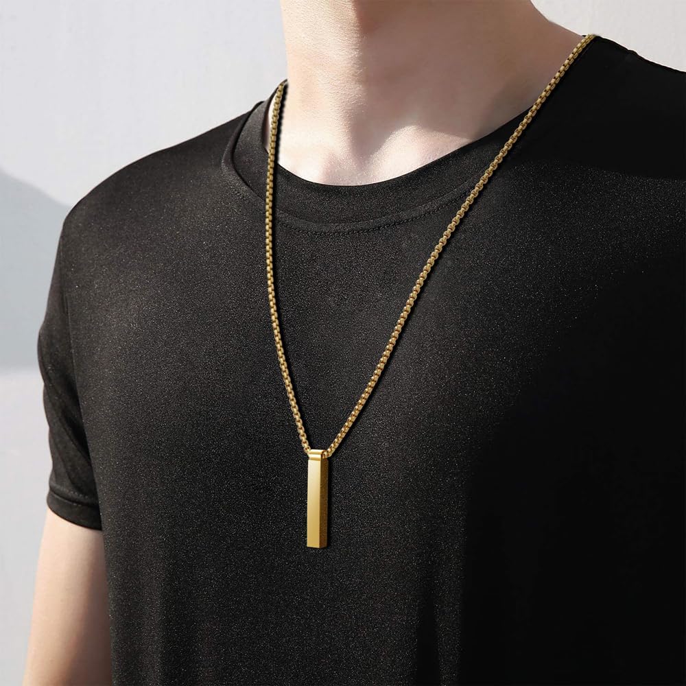 Geoffrey Beene 3D Customizable Vertical Bar Pendant Necklace - Image 5
