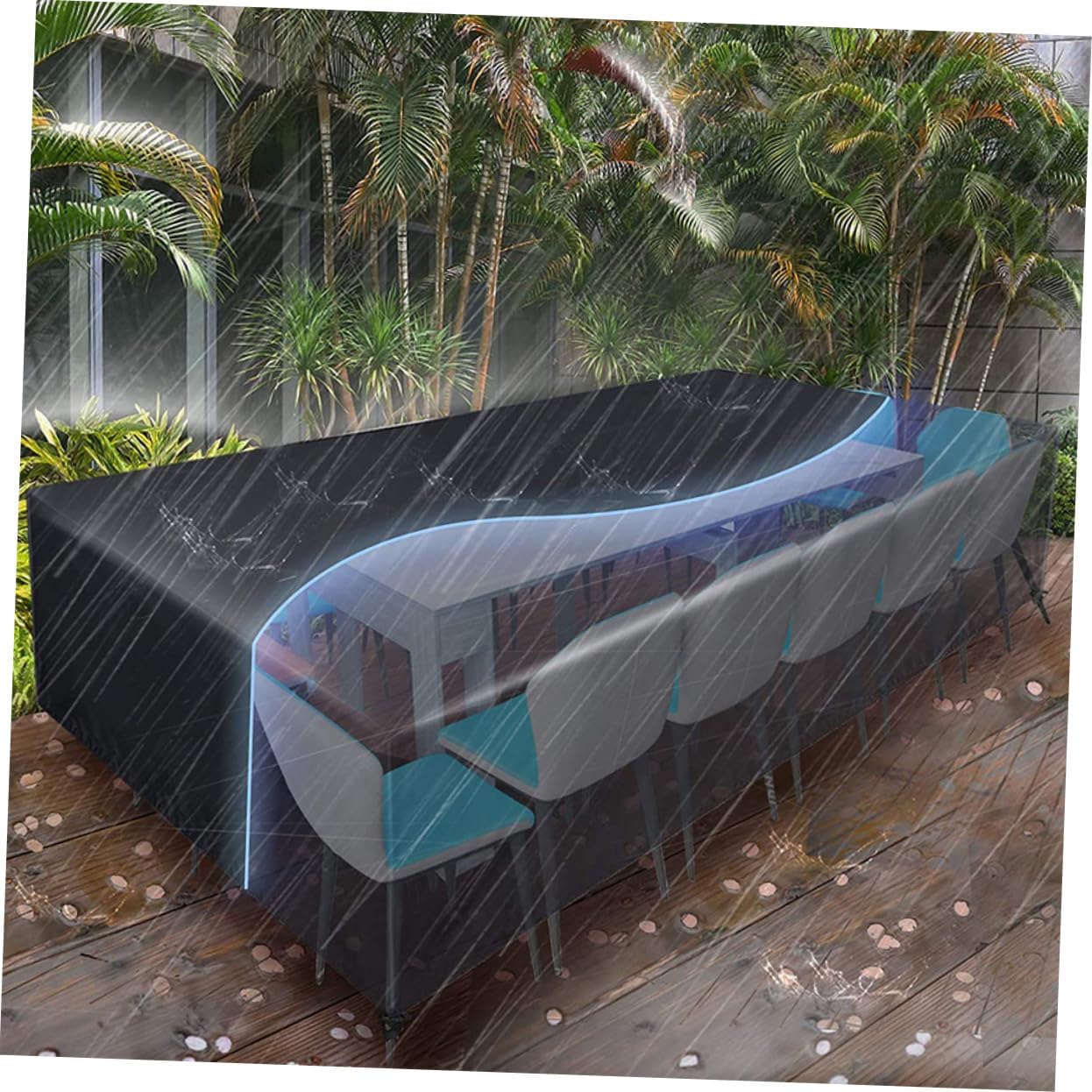 Oxford Cloth Outdoor Furniture Cover Patio Couch Table Protector Heavy Duty for Rattan and Garden Furniture