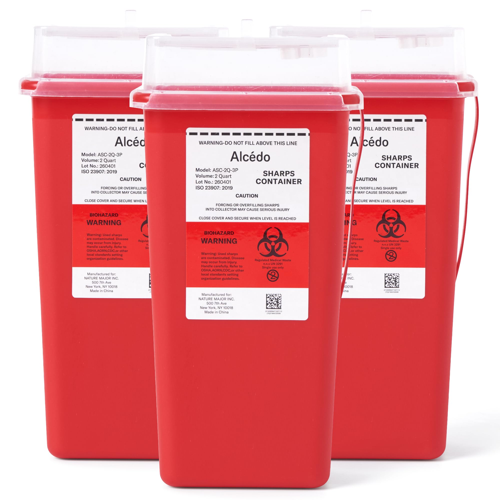 Alcedo Large Sharps Container 5 Quart (2-Pack) Home & Professional Use — Amazon image 14
