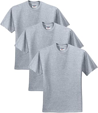 Jerzees mens 5.6 oz. 50/50 Heavyweight Blend T-Shirt29M-ATHLETIC HEATHER-XL-3PK