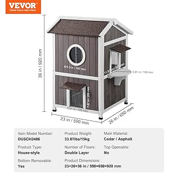 Rockever plastic construction cat house