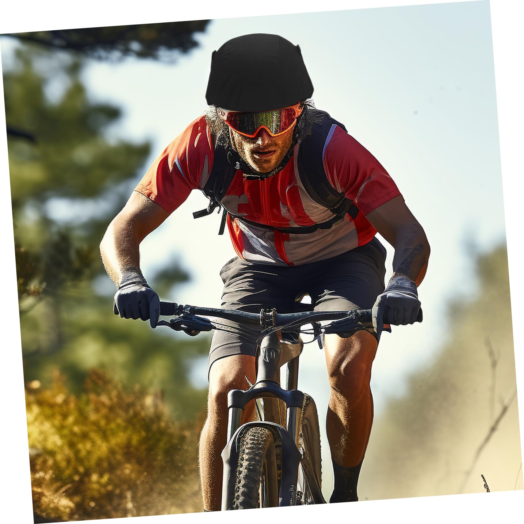 4pezzi Fodera Per Casco Da Ciclismo Riutilizzabile Copertura Protettiva Antivento e Antipioggia Strisce Riflettenti Per Maggiore Sicurezza Notturna e Comfort Durante