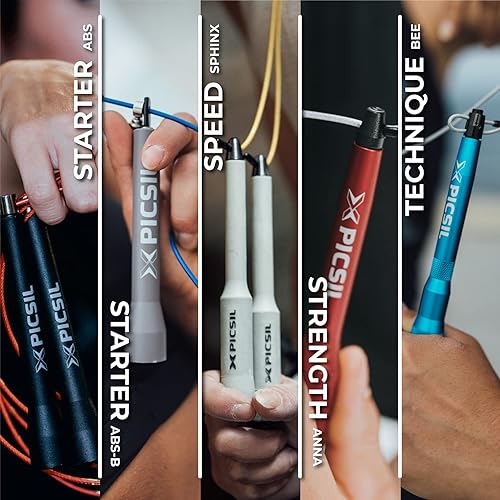 Miniatura 6 de PICSIL Cuerda Sphinx, cuerda de saltar de 360 con sistema de rodamiento doble, cuerda de saltar rápida y ligera hecha de plástico ABS, cuerdas de