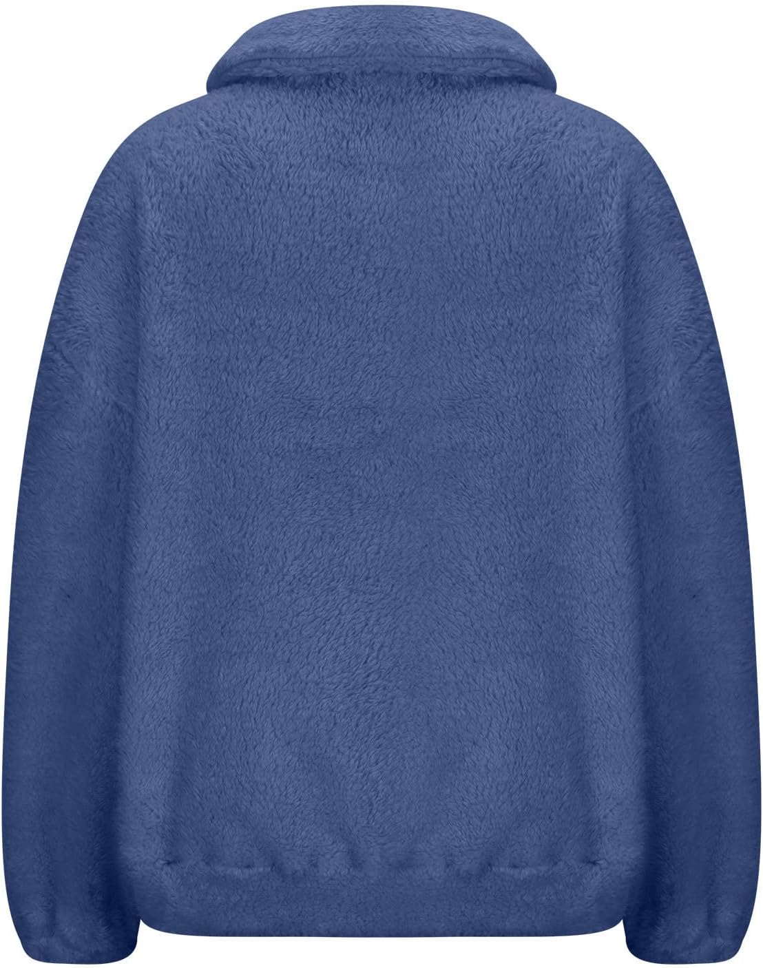 Teddy Fleece Jacke Damen - Kuscheliger Hoodie Mit V-Ausschnitt & Taschen