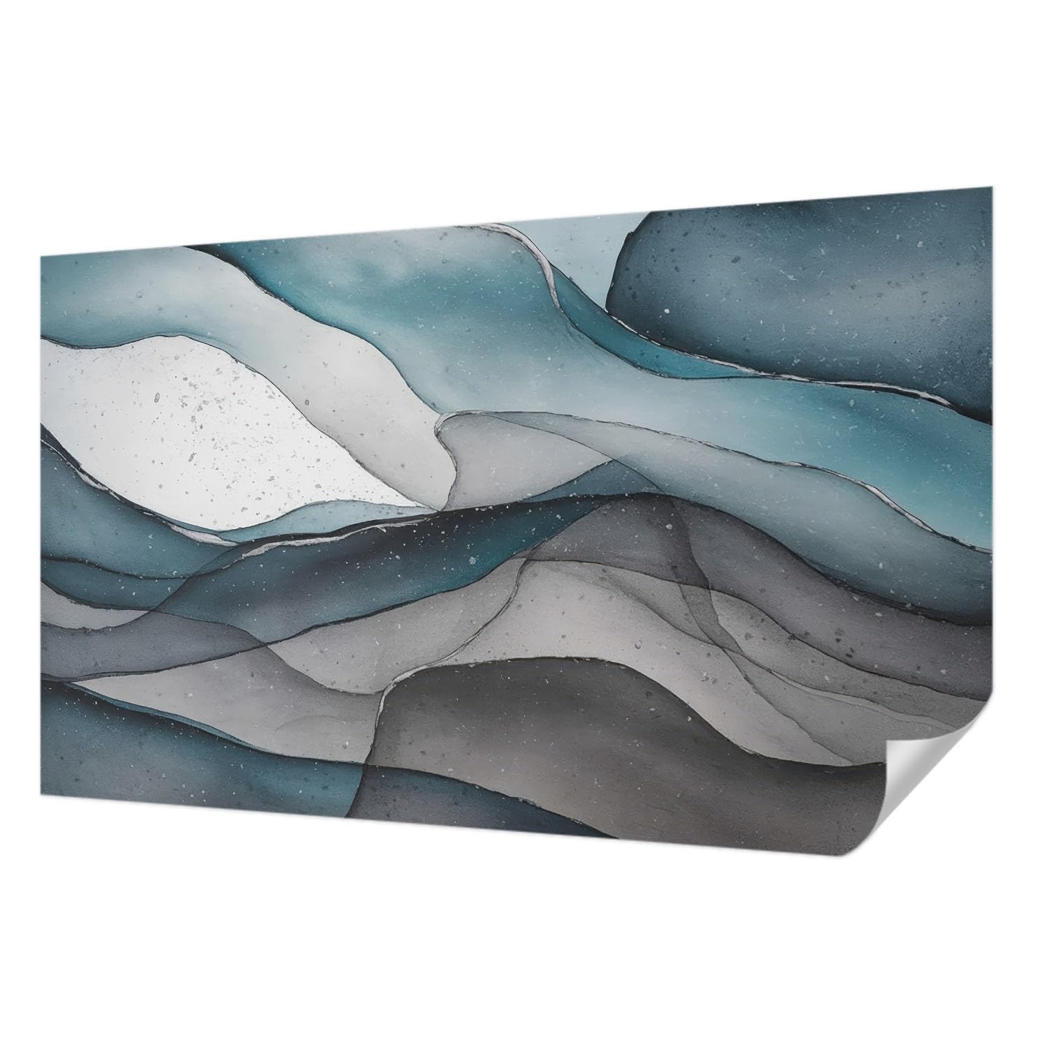 Papier peint adhésif vagues colorées 416x254 cm panoramique intissé