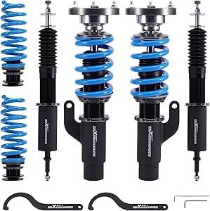 maXpeedingrods Coilover for BMW 3 Series E90 E92 AWD 2006-2011 325xi 328xi 330xi 335xi X-Drive, 24 Levels Damper Adjustable Coilovers Suspension Kit, Height Adjustable T6 Upgraded Lowering Kits Blue