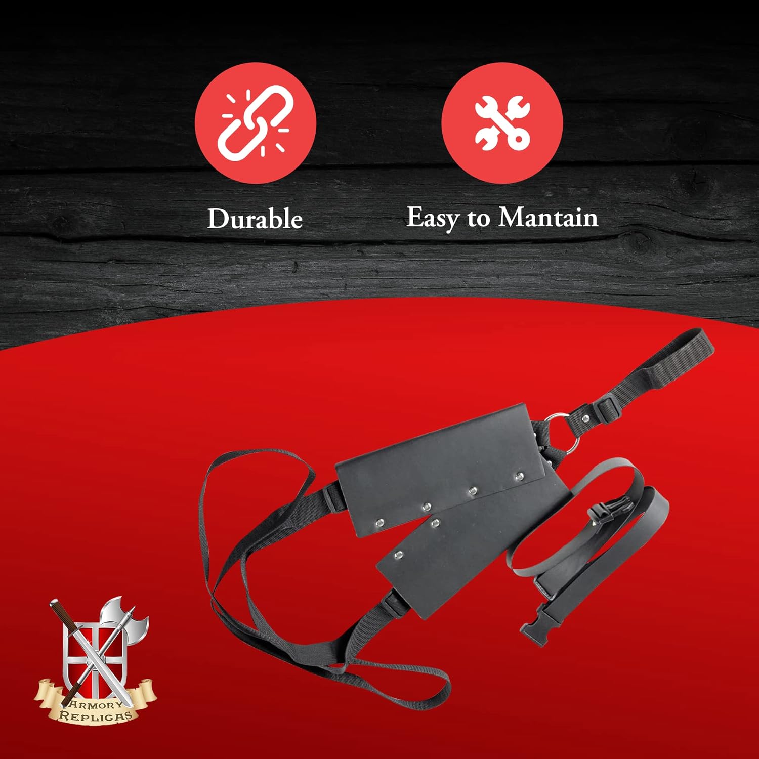 Armory Replicas Universal Lightning Warrior Double Sword Sheath Sword Bag Sword Carry Case Back Strap Waistband for Ninja Hero Cosplay Anime Costume - Image 5