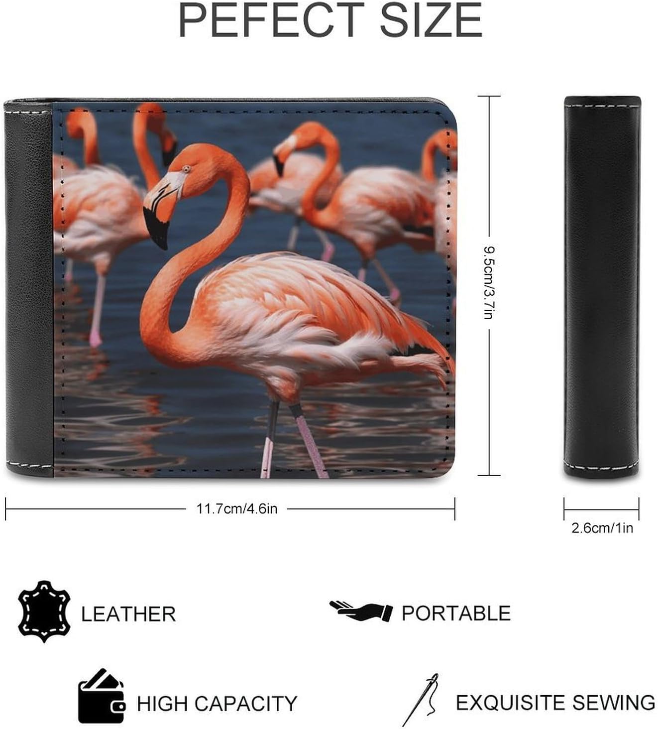 Leather Wallet with Card Slots, Bifold, Extra Capacity, Coin Purse image 2