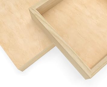 Arteza Wooden Canvas Board, 8x8 Inch, Pack of 5, Birch Wood, Cradled Artist Wood Panels for Painting, Encaustic Art, Wood Burning, Pouring, Use with Oils, Acrylics