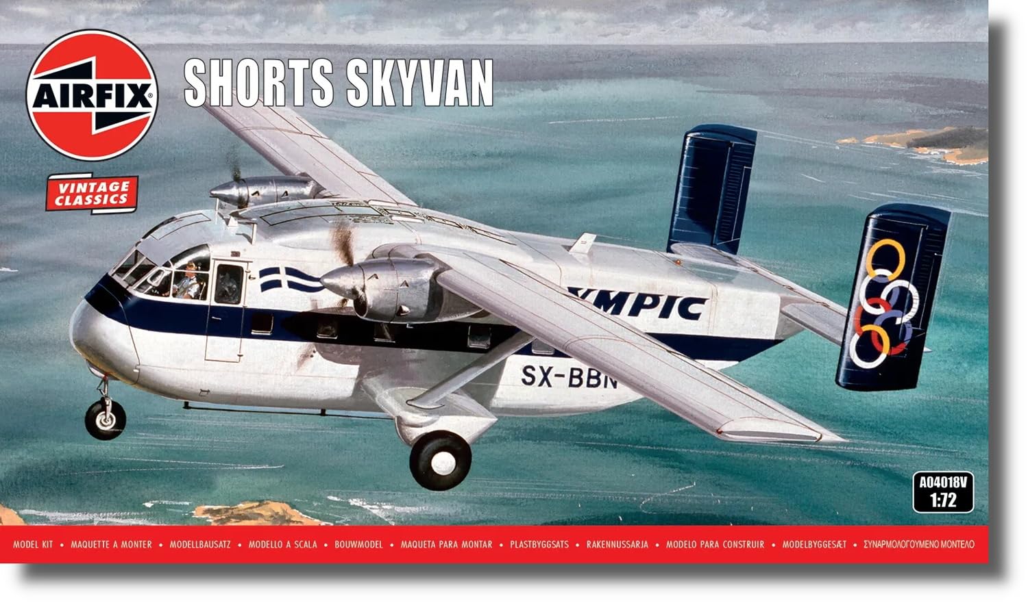 Airfix Vintage Airfix Model Kits, A04018V Shorts Skyvan, 1:72 Scale