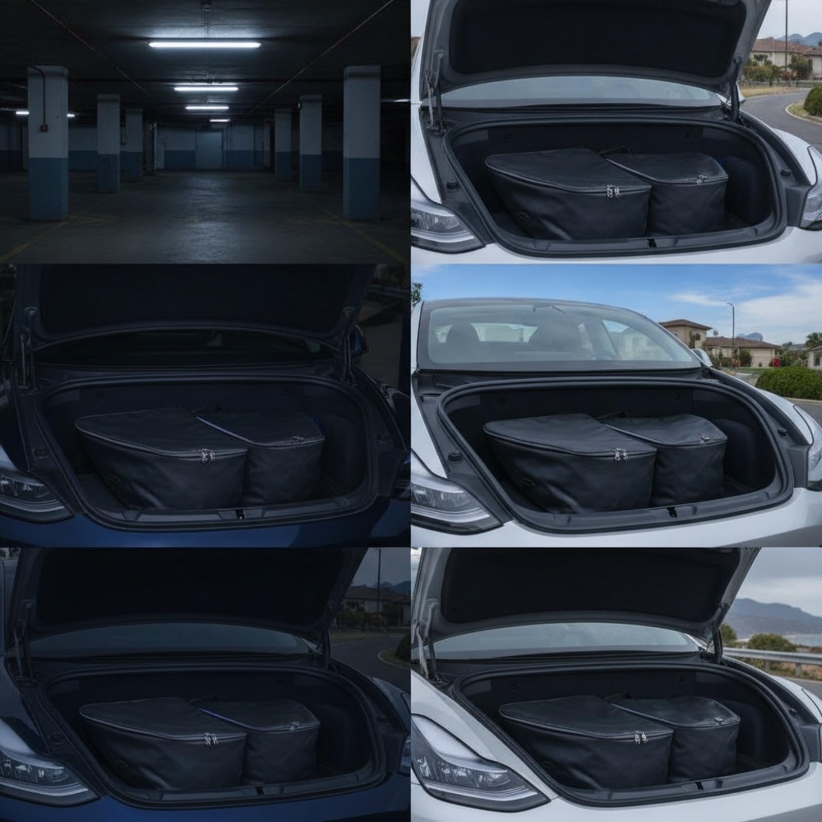 Qianly 2 Pezzi Borsa Termica Isolata Impermeabile Organizzatore Bagagliaio Anteriore Isolante Contenitore per Viaggi