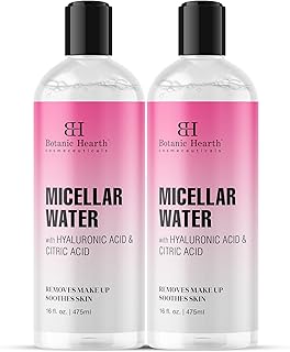 Botanic Hearth Micellar Water | Gently Cleanses, Makeup Remover With Dual|Phase Formula, Pack Of 2 (16 Fl Oz Each) | Suitable For All Skin Types