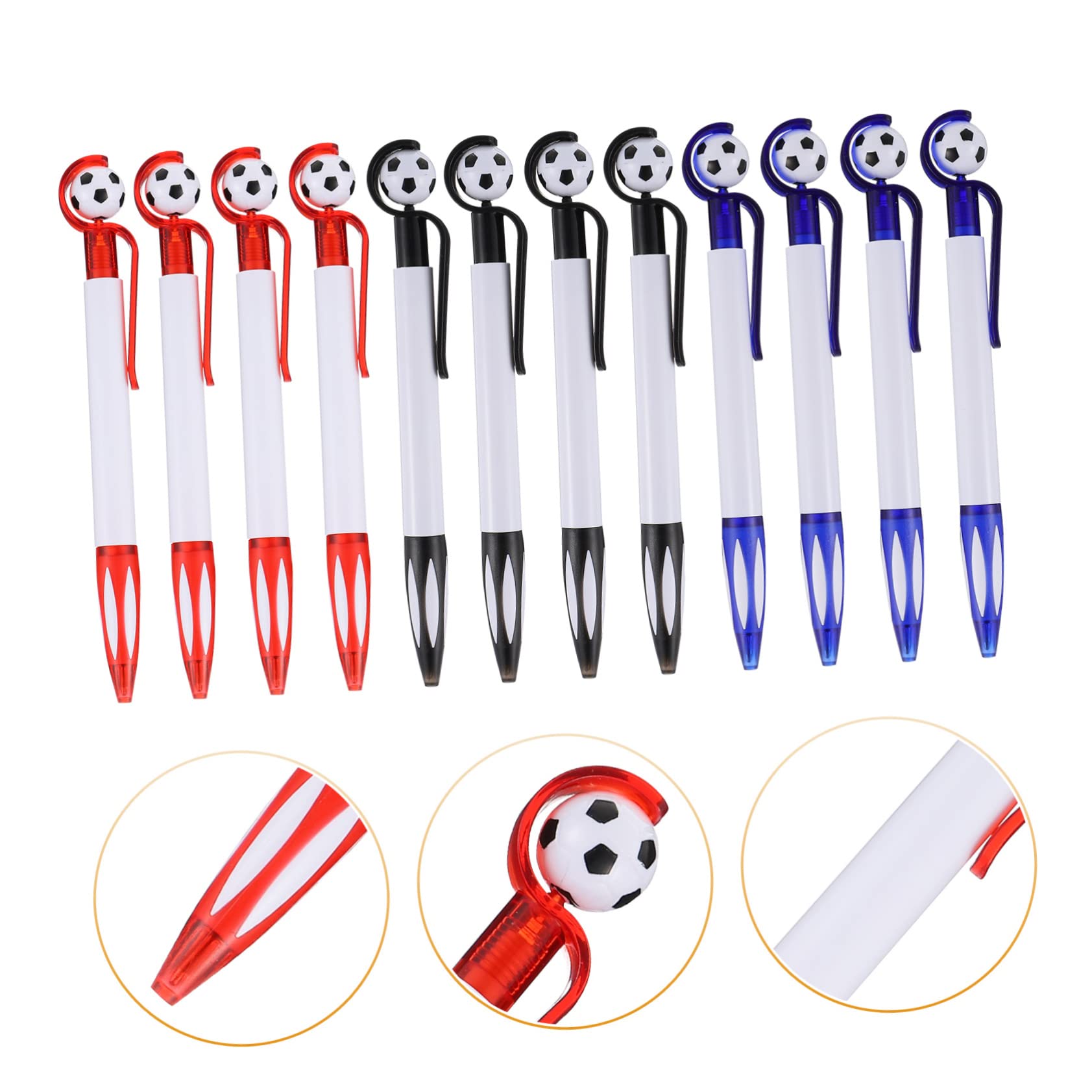 NUOBESTY 2 Set Penna A Sfera Penne A Sfera Rosse Penne Da Calcio Novità Coppa Di Calcio Decorazioni Per Feste Di Compleanno A Tema Calcio Festa Di Calcio Plastica 18 Pezzi * 2