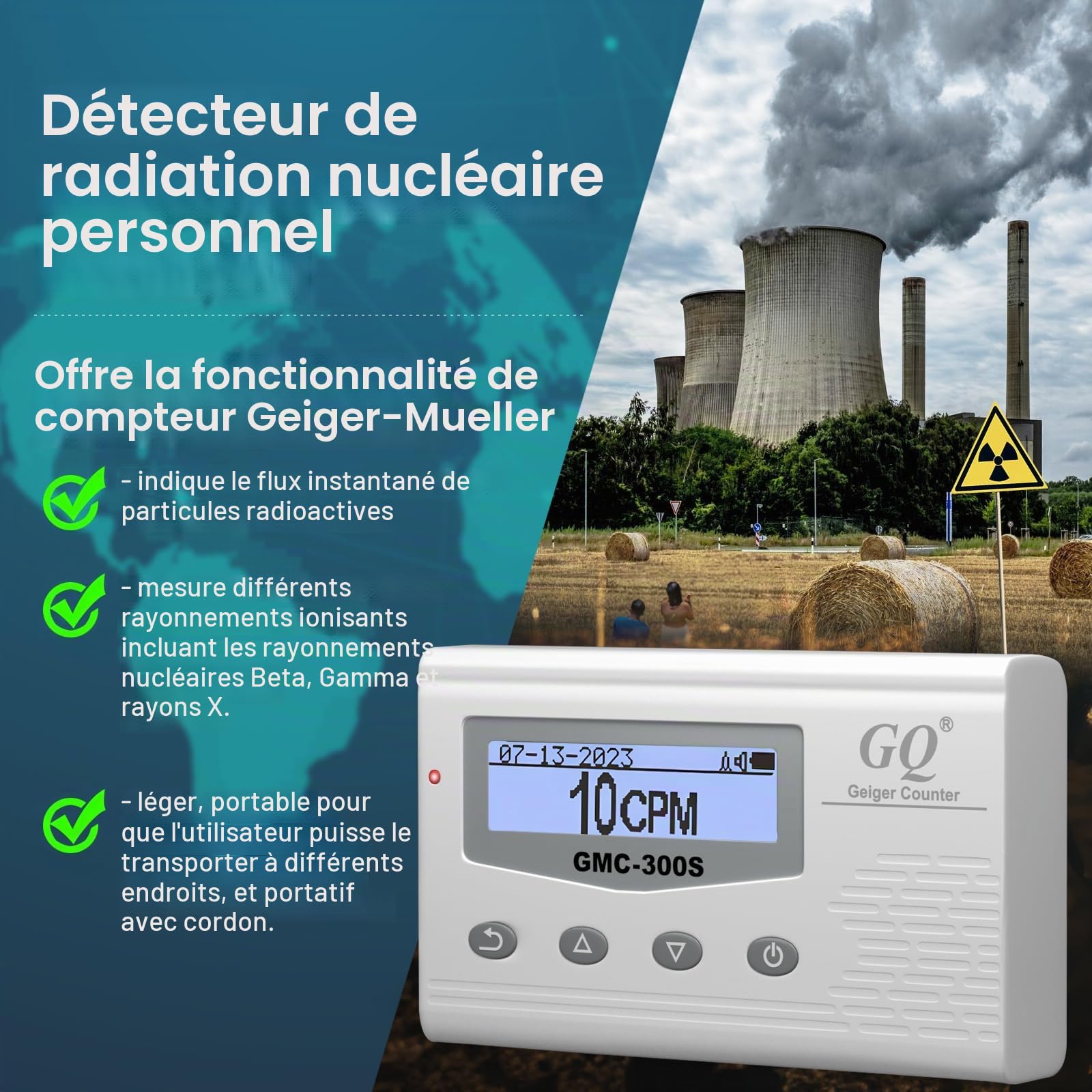 GQ GMC-300S Digital Nuclear Radiation Detector Monitor Meter Geiger Counter Radiation Dosimeter