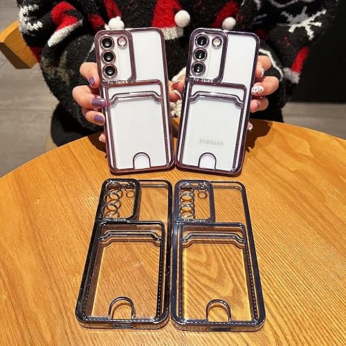 Miniatura 3 de Funda con ranura para tarjeta de fotos para Samsung Galaxy Note 20 S22 S21 S23 Ultra Plus A52 A53 72 12 13 A32 51 71, funda suave transparente,