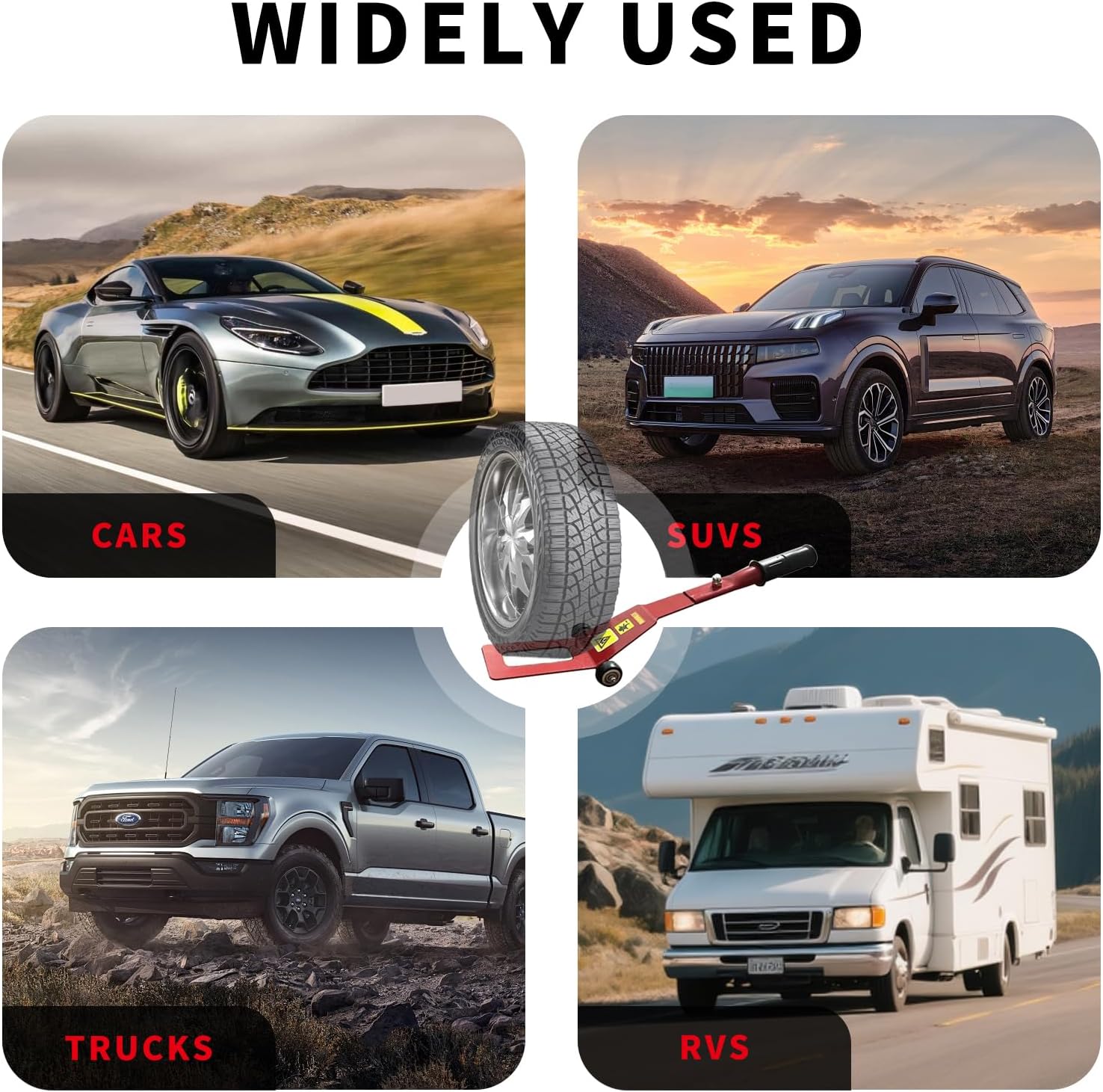 Portable Effortless Tire Jack Tool, Tire Lifting Jack Tool with Removable Handle [ Extended Version ]