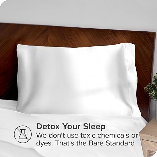 Miniatura 8 de Bare Home Funda de almohada 100% seda de morera para cabello y piel, funda de almohada ultra prémium de seda Momme de grado 6A, grado 19, cremallera