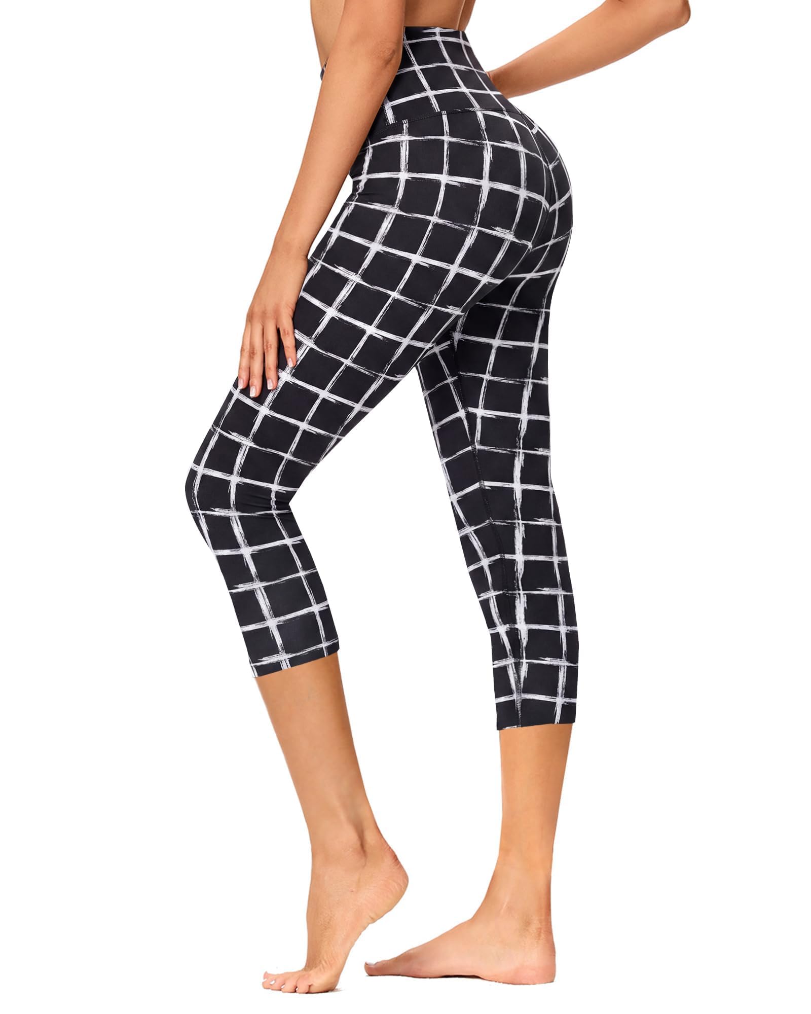 GAYHAY High Waisted Capri Leggings for Women - Soft Slim Yoga Pants for Running Cycling Workout