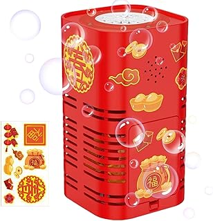 Electric Bubble Machines, Portable Firework Bubble Machine, Automatic Bubble Maker with Colorful Lights and Music, Effect Bubble Blower for Outdoor Garden New Year Party (No Bubbles)