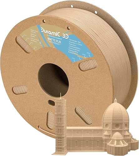 Miniatura 11 de DURAMIC 3D - Filamento de ácido poliláctico mate de 1.75mm negro, carrete de cartón de 1kg con acabado mate, filamento para impresora 3D PLA