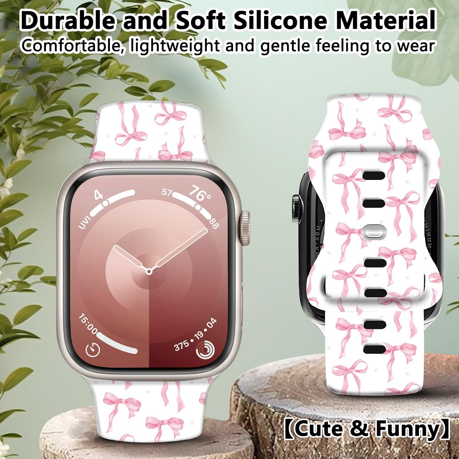 Sport Silicone Band Compatible with Apple Watch Bands 41mm 40mm 38mm Women Men,Soft Wristband Waterproof Replacement Sport Strap for iWatch Bands Series 10 9 8 7 6 5 4 3 2 1 SE Ultra - Image 3