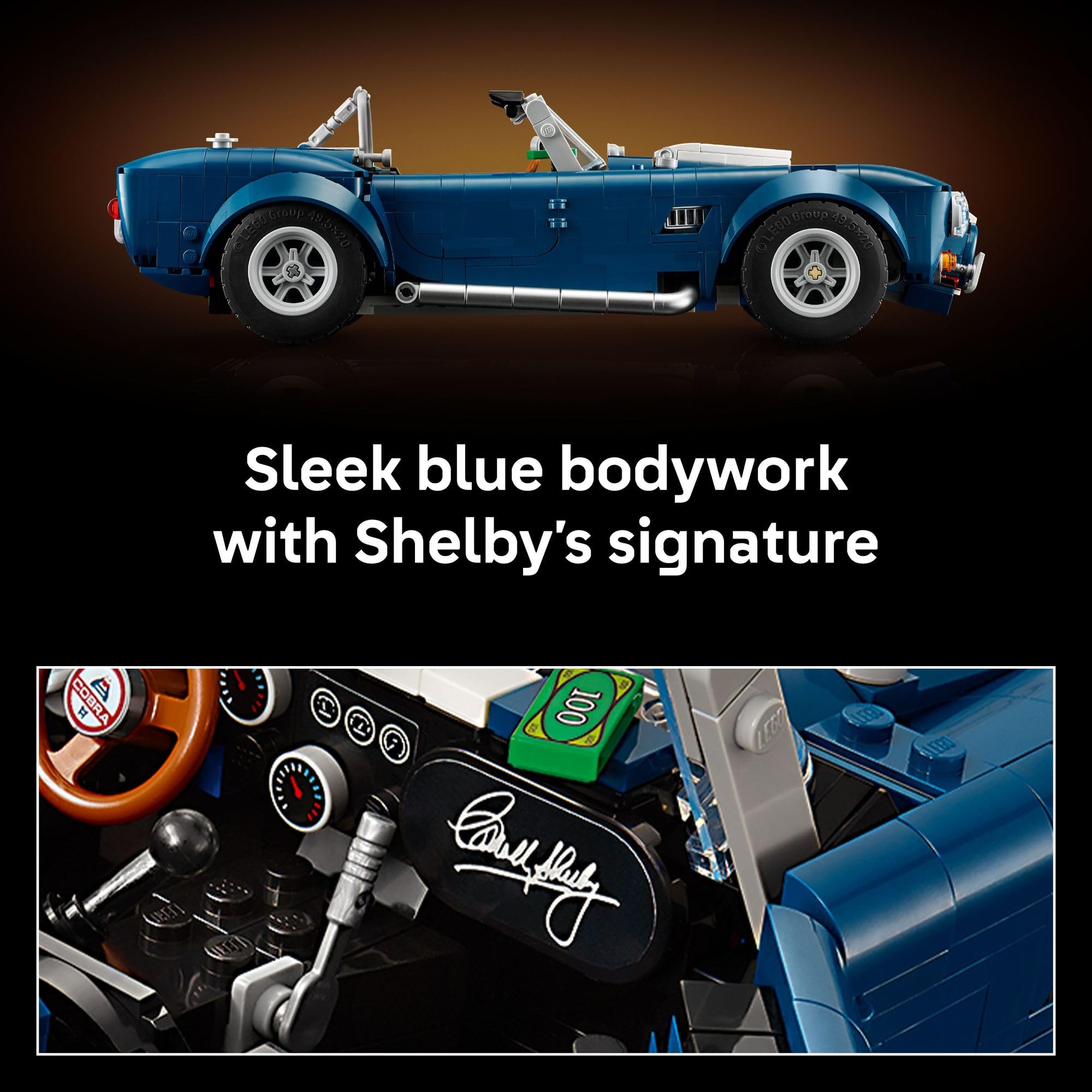 Amazon.com: LEGO Icons Shelby Cobra 427 S/C 10357 | Building Sets