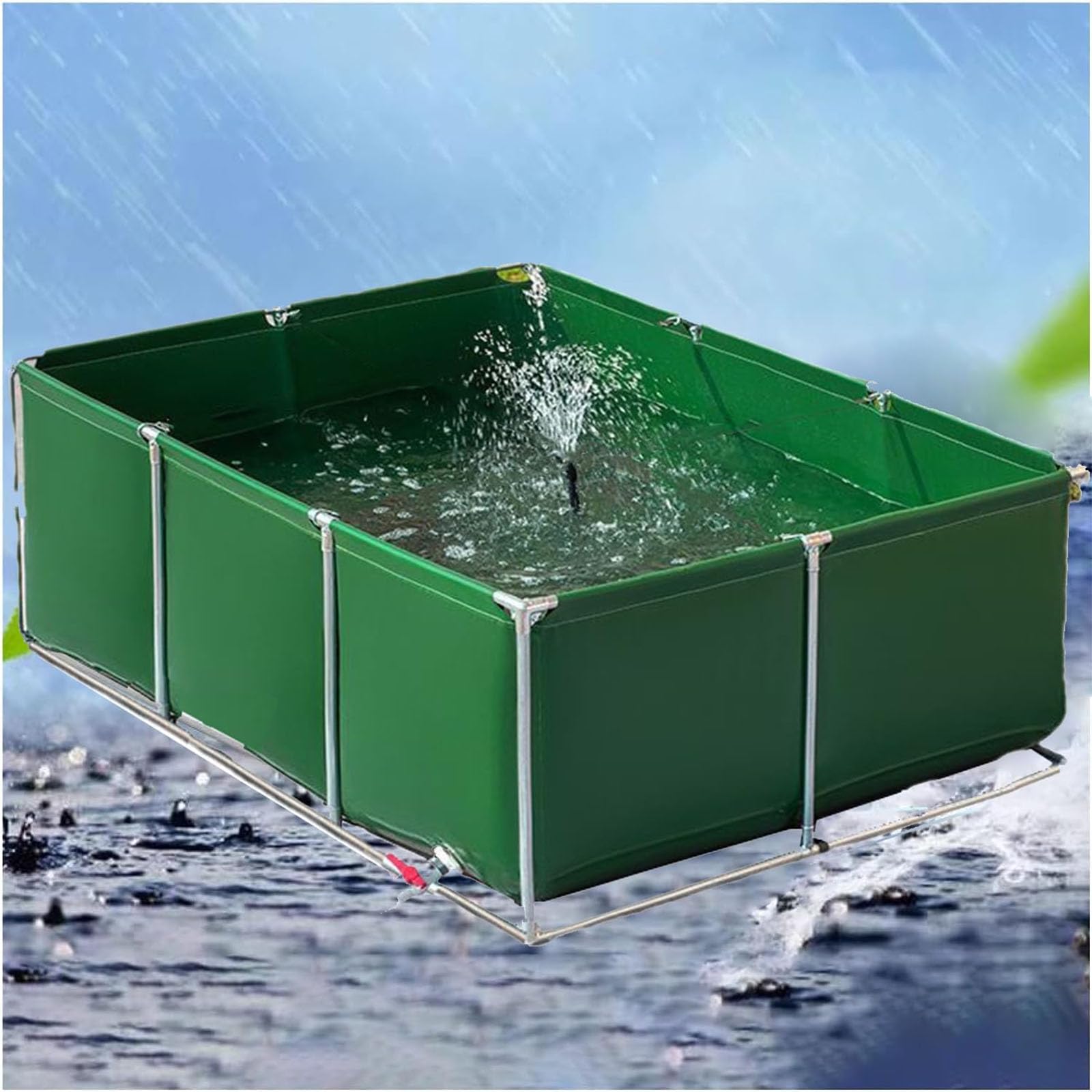Sac de bassin de piscine en PVC contre la sécheresse avec vanne