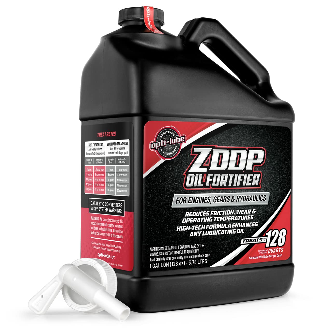 Opti-LUBE ZDDP Oil Fortifier: 1 Gallon Without Accessories, Treats up to 128 Quarts of Oil