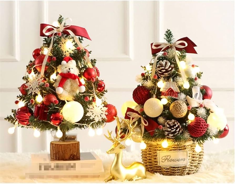 小型クリスマスツリー リボン付き 小型クリスマスツリー リボン付き