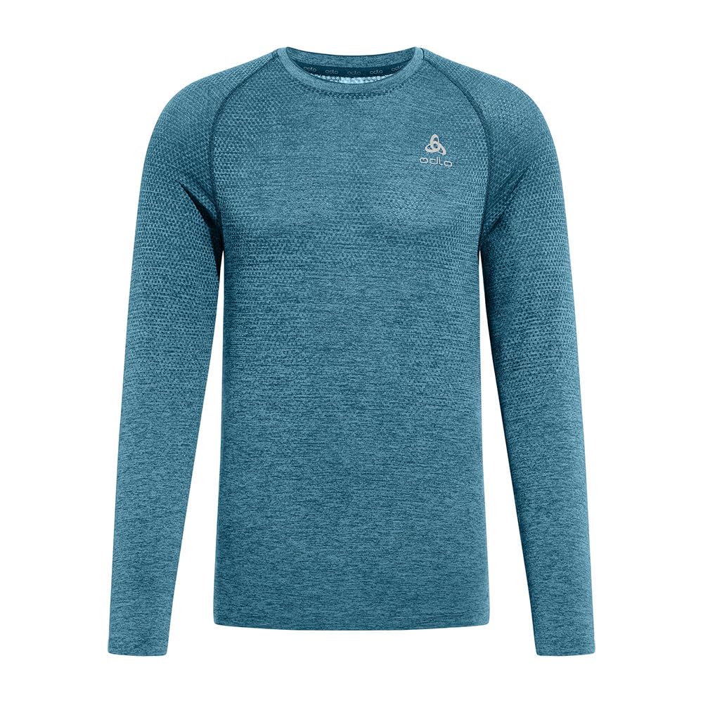 Odlo Odlo Laufshirt Herren Langarm Essential Seamless I Sport Shirt Männer I Sport Oberteil I Fitness Shirt Camiseta Hombre (Pack de 1)