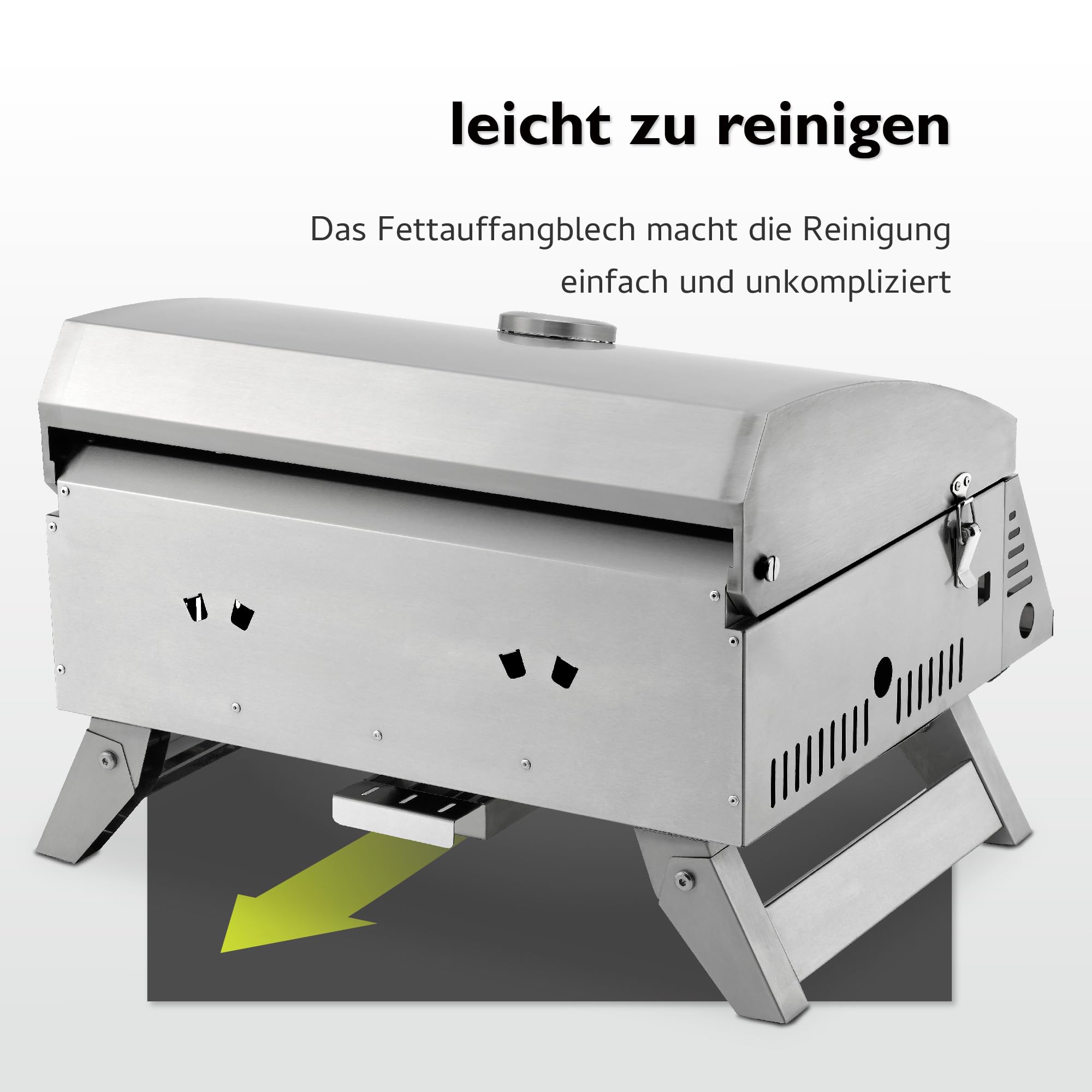 tepro Barbecue a gas da tavolo Chicago, superficie griglia 47,5 x 35 cm